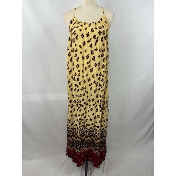 Minkpink Wild Thing Maxi Dress Leopard Animal Print XS Strappy Flowy Boho - Picture 15 of 16
